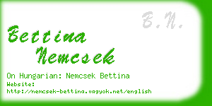 bettina nemcsek business card